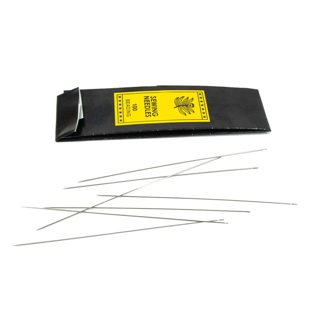 25 Pcs Long Straight Beading Needles for Creative Seed Beads Needles Big Eye Metal Pins Sewing Needles Embroidery Needle