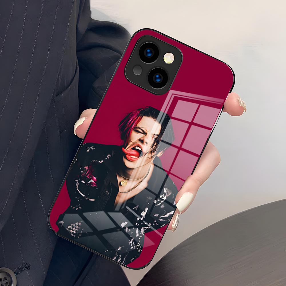 Чехол для телефона singer Y-Yungblud для iPhone 17 Pro Max 15 Pro 16 14 Plus 12 13 Mini 11 Pro Ударопрочная стеклянная крышка
