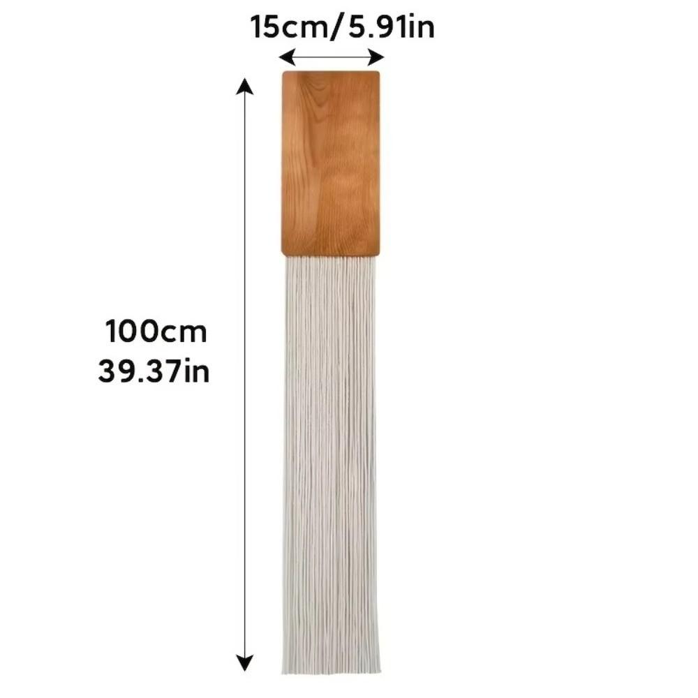 Vertical Wall Hanging Wooden Top Tassel Macrame Wall Decoration Fashion Woven Tapestry Home Decor