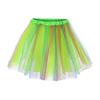 Women Tulle Dance Skirt Elastic Waist Rainbow Color Ballet Tutu Petticoat Colorful Short Rockabilly Underskirt