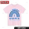 Blue Ribbon Rainbow We Wear Blue for Child Abuse Awareness TShirt Trendy Tshirts Chic Funny Retro Cotton Trippy for Outdoors
