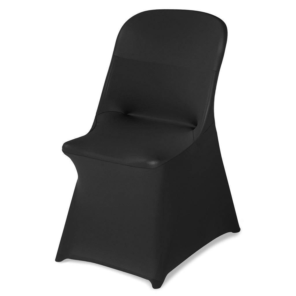 VEVOR 30 Pcs Black Chair Covers, Polyester Spandex Chair Cover, Stretch Slipcovers for Wedding Party Dining Banquet Flat-Front Chair Covers