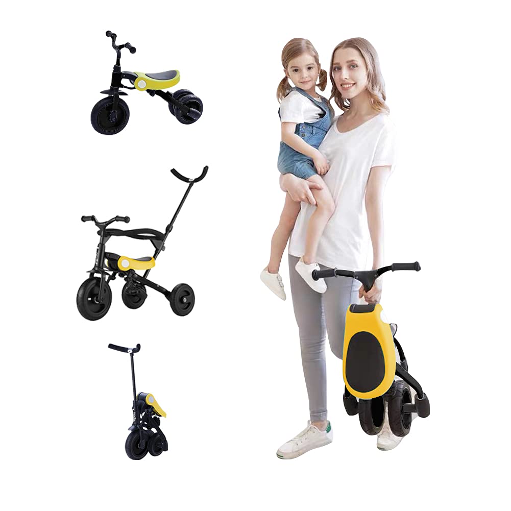 Kamelun трехколесный велосипед 3 в 1 с толкателем, тачка для многолетних складных велосипедов, легкий велосипед, подарок на день рождения, высокий велосипед с защитой