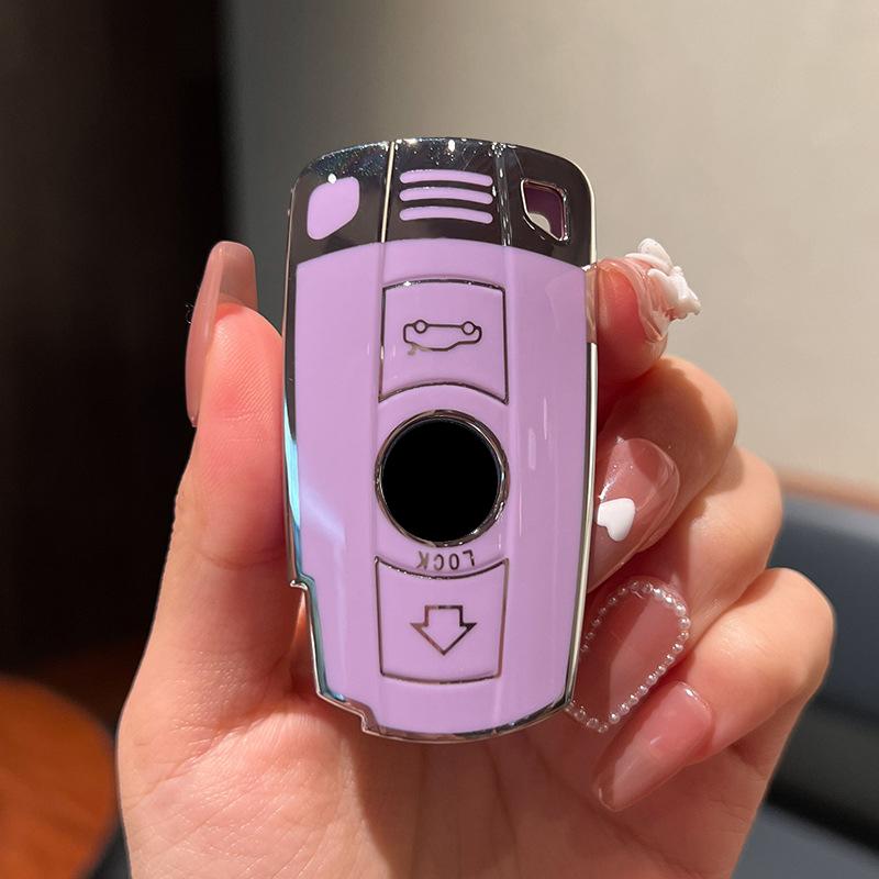 Мягкий чехол для дистанционного ключа из ТПУ для BMW X1 X5 X6 Z4 E90 E60 E70 E87 3 5 6 Series M3 M5, держатель в виде ракушки, аксессуары для брелоков