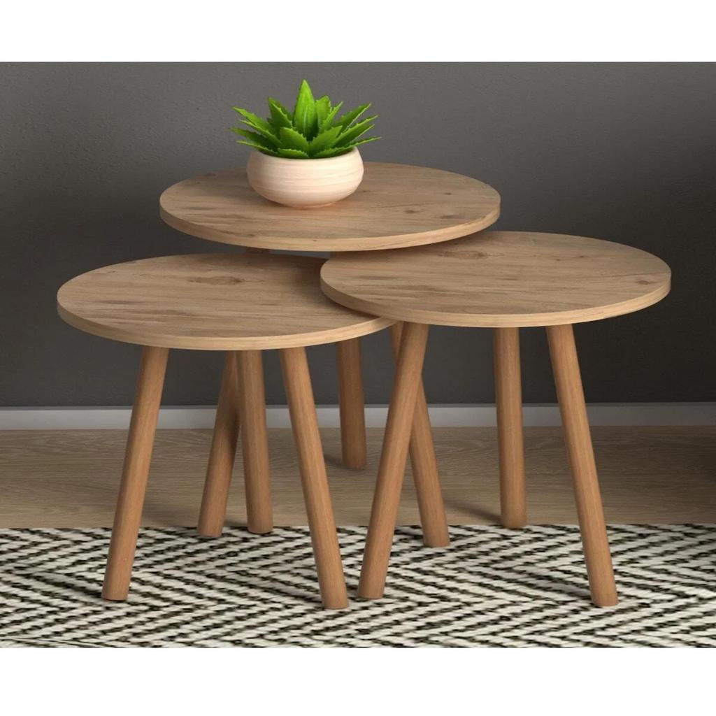 EPeddler Home Деревянный журнальный столик, журнальный столик для гостиной из 3 предметов