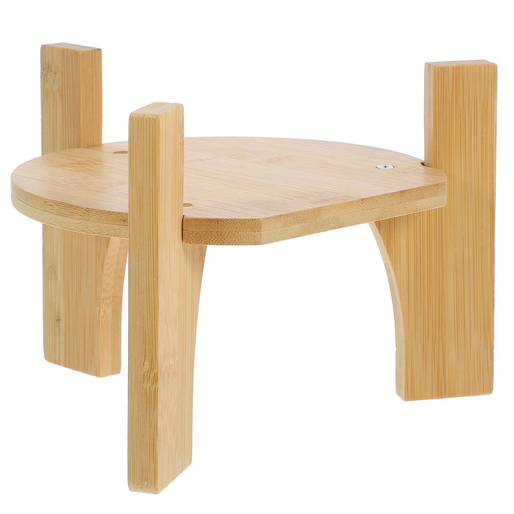 Bamboo Material Sturdy Beverage Dispenser Stand Water Drink Holder Rack Fish Tank Base Plant Stands Indoor Home Decor