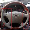 Для Toyota Land Cruiser Prado 120 Land Cruiser 100 Land Cruiser VXL125 Tacoma Ручная прошивка Натуральная кожа Чехол на рулевое колесо
