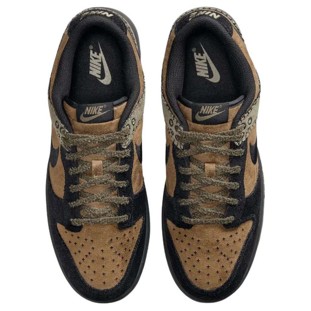 Nike Dunk LOW RETRO Breathable Low top Skateboard Shoes Unisex Brown Black Green HV4452-300