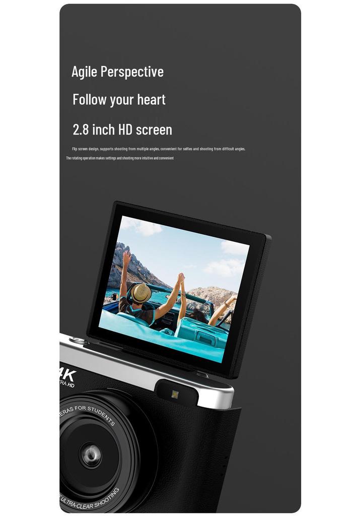 HD Retro CCD Flip Screen Digital Vlog Camera for Students
