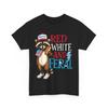 Raccoon 4th of July Red White And Feral Independence Day Cute T-Shirt