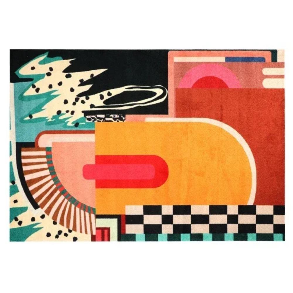 Living Room Carpet Colorful Trendy Special-shaped Bedroom Bedside Rug  Fluffy Plush Fashionable Coffee Table Floor Mat