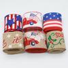 Декоративная лента ко Дню независимости США, красная, белая, синяя, Национальный день, флаг, машина, пентаграмма, лента