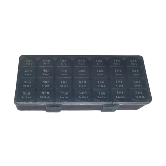 Органайзер для таблеток Yousheng Pill Box, пищевой, 28 отделений, большая вместимость, компактный дизайн, пыленепроницаемый контейнер, ежемесячный органайзер для таблеток