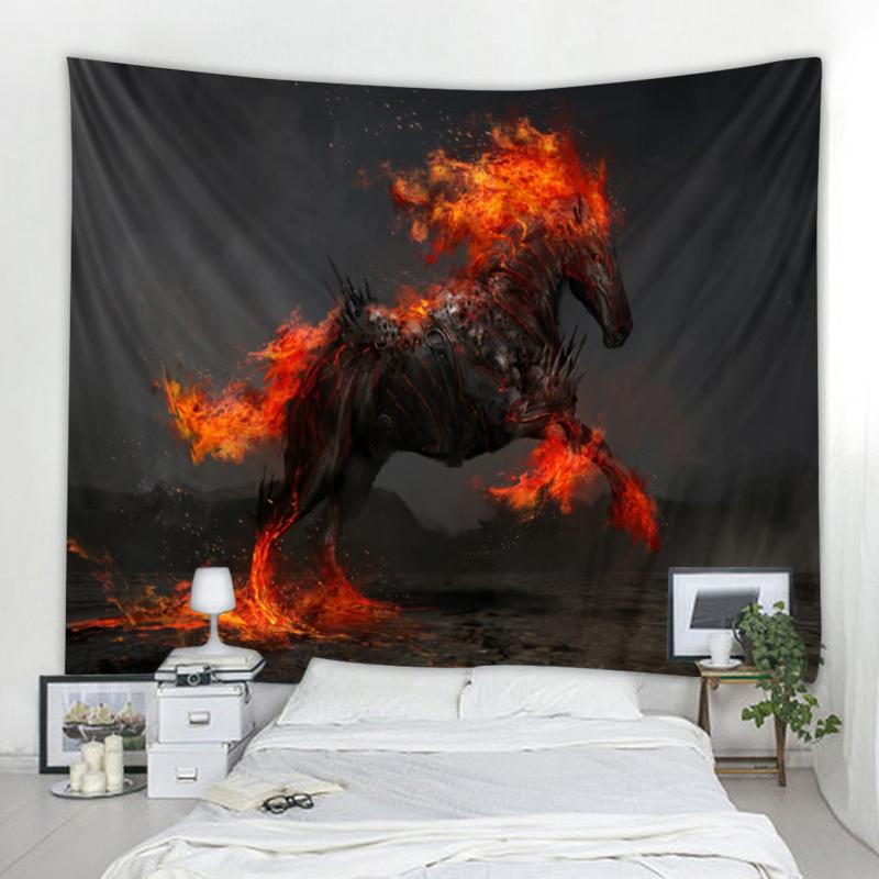 Настенный гобелен в стиле бохо для дома, спальни, гостиной, настенный гобелен в стиле фэнтези, декоративный настенный гобелен с единорогом