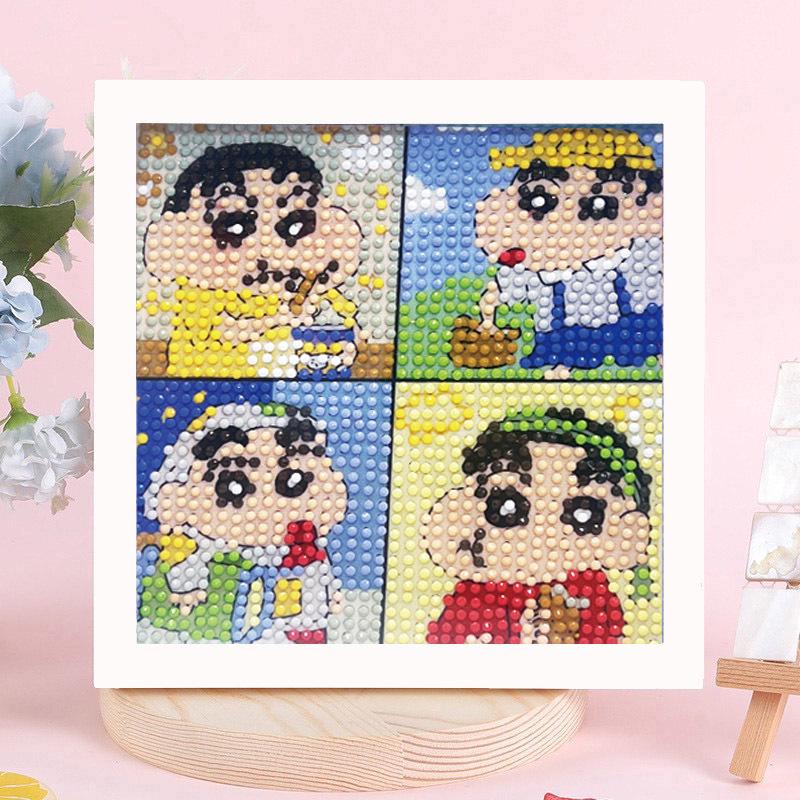 Детская алмазная мозаика Sanrio с наклейками-рамкой - Набор для самостоятельного изготовления, ручная работа, подарок