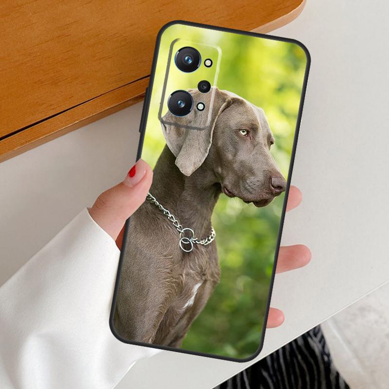 Чехол для Realme 12 Pro Plus 11 10 9 C67 C55 C53 C51 C31 C35 C33 C30 C21Y C25s GT5 GT Neo 6 с изображением собаки Веймаранер