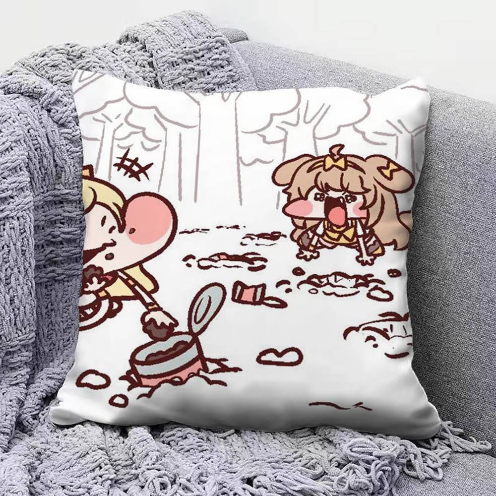 Trickal chibi go Butter  Pillow Covers Home Sofa Cushion Covers and Aecorative Custom