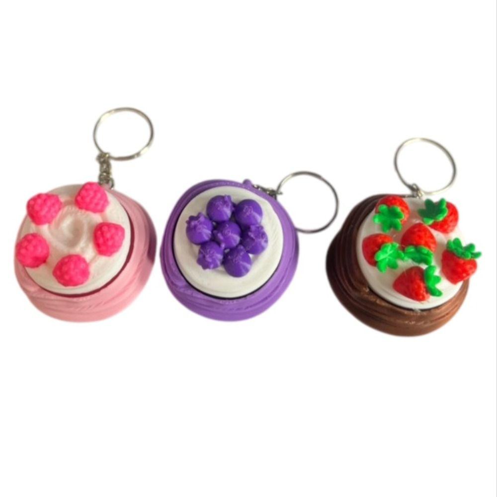 Push Button Cake Clicker Fidget 3D Printed Keyboard Fidget Keyring Clicker Key chain Kids Toy
