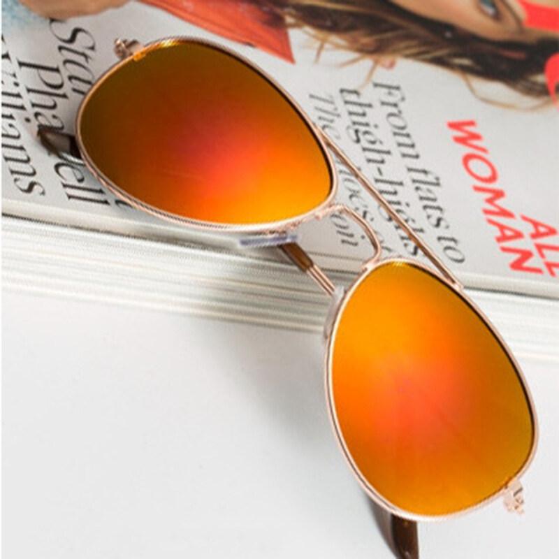 Детские очки, мужские очки, солнцезащитные очки ярких цветов, светоотражающие детские солнцезащитные очки, очки для родителей и детей, металлические солнцезащитные очки