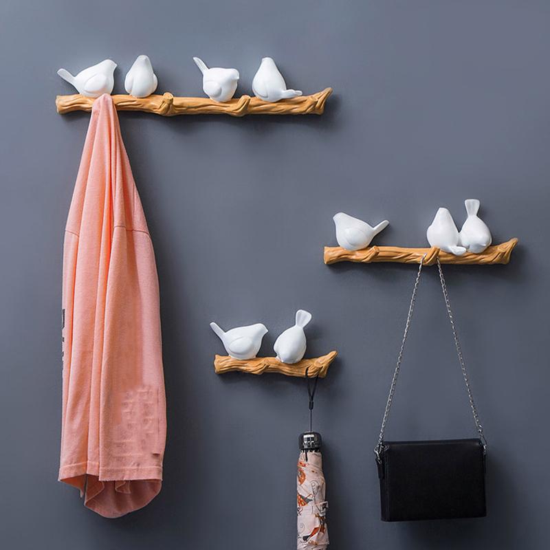 1шт. Крючок для одежды для дома, настенное крепление, без проколов, вешалка, декоративные крючки для хранения, крючок для птиц