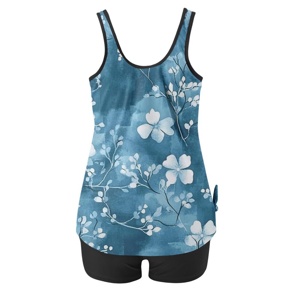 Women Swimsuit With Shorts Flowy Two Piece Swimsuits Bathing Swimwear