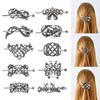 Vintage Barrette Silver Knot Celtic Hairpins Viking Hair Clips Hair Stick Hair Slide