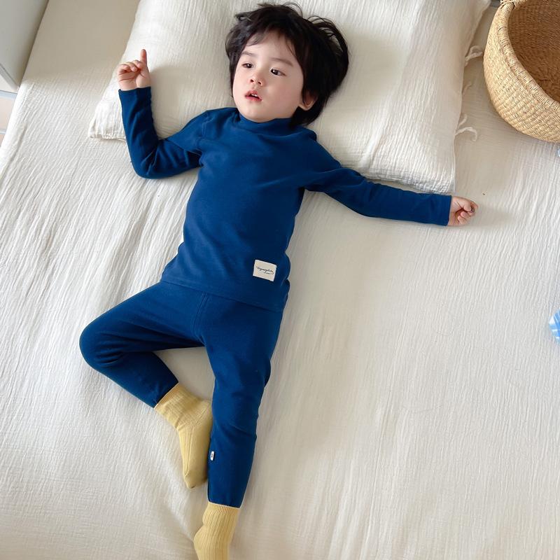 Осенне-зимний детский комплект термобелья без следов, детская однотонная одежда, нижняя часть рубашки, штаны, термокостюм