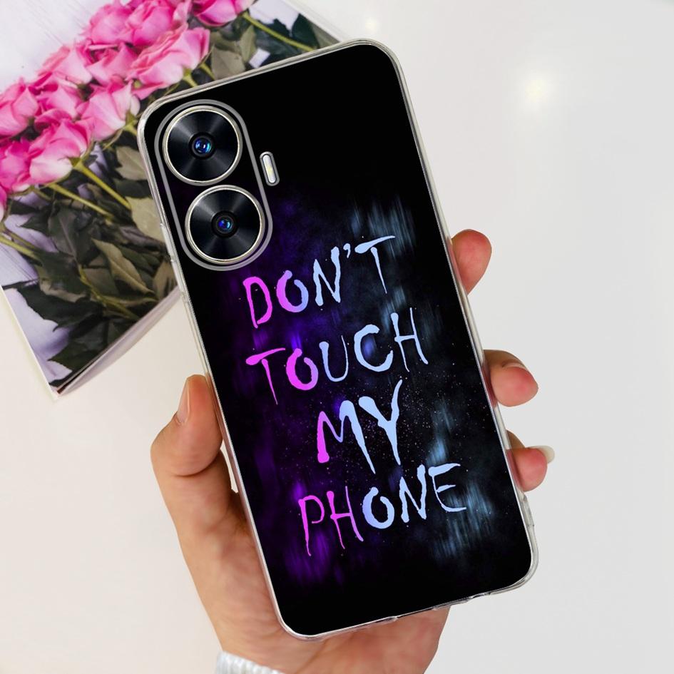 Чехол для Realme C55 RMX3710 Прозрачная крышка Модные узоры Мягкие силиконовые чехлы для телефона Для Realme C55 4G C 55 RealmeC55 Fundas