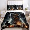 3pcs Witch's Cauldron Quilt Set Cartoon Themed Bed Quilt Set Lovely Character Bedroom Decor Bed Quilt Set