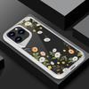 Высокий прозрачный акриловый ударопрочный чехол для iPhone 16 Plus 15 14 13 Pro Max с рисунком хризантемы, однотонный, с мягкими краями, тонкий, жесткий чехол