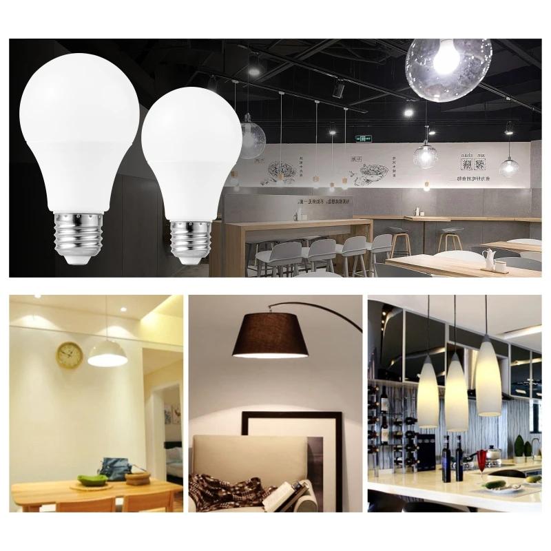 Настольная лампа с LED-лампой E27, лампочки реальной мощности, AC 165В-220В, лампа-прожектор, лампа LED, лампочки, ночник, 5Вт, 7Вт, 9Вт, 12Вт, 15Вт, 18Вт