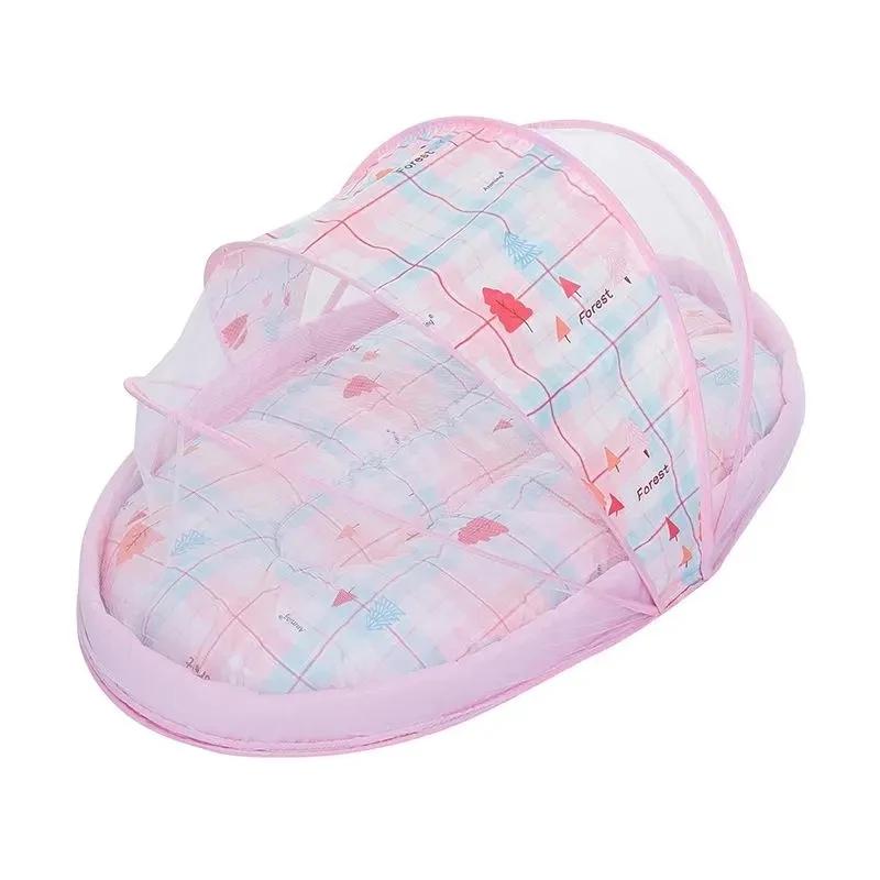 Портативная складная детская москитная сетка для дома, детская москитная сетка для кровати в кровати, для новорожденных, противомоскитный чехол с хлопковой подушкой