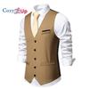 Уютный мужской костюм, жилет, официальное платье, жилет, приталенный деловой свадебный жилет
