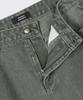 MUSINSA STANDARD WOMAN Pigment Wide Denim Pants [Khaki Gray]
