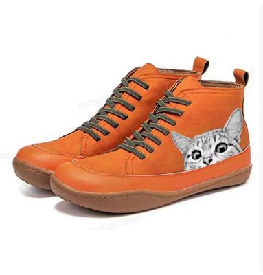 Модная женская обувь Зимние осенние женские ботинки Ретро теплые ботинки для отдыха на шнуровке Ботильоны с перекрестными шнурками Удобная обувь для женщин Туфли на плоской подошве