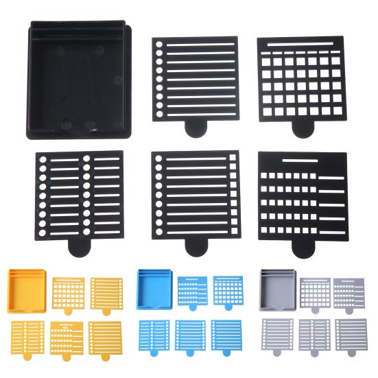 Держатель для липких заметок с 5 трафаретами 3" x 3" Диспенсер для липких подушечек