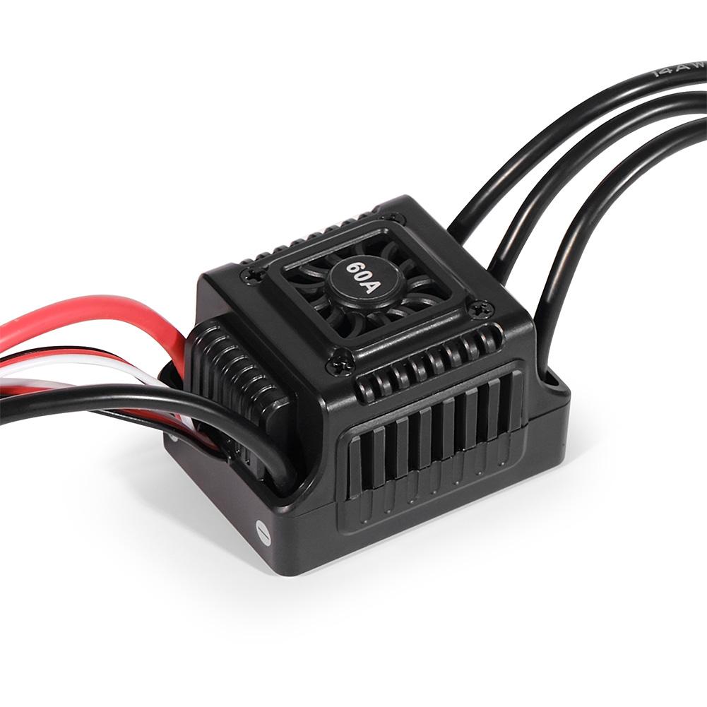 60A Electric Speed Controller 2-3S Waterproof Brushless Motor ESC Brushless ESC RC Upgrade Tools for 1/10 RC Car Truck
