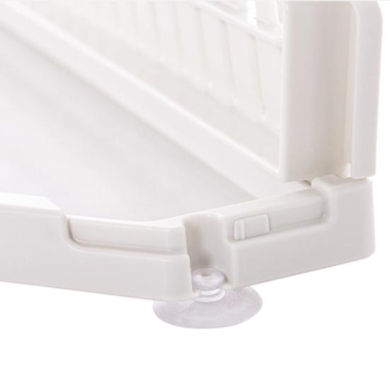 Triangle Corner Sink Caddy Dish Drying Rack Over The Sink Roll Up Dish Drainer Mat with Suction Cups Kitchen Organizer