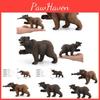Authentic Forest Animal Figurines Black Bear And Brown Bear Realistic Toy Set