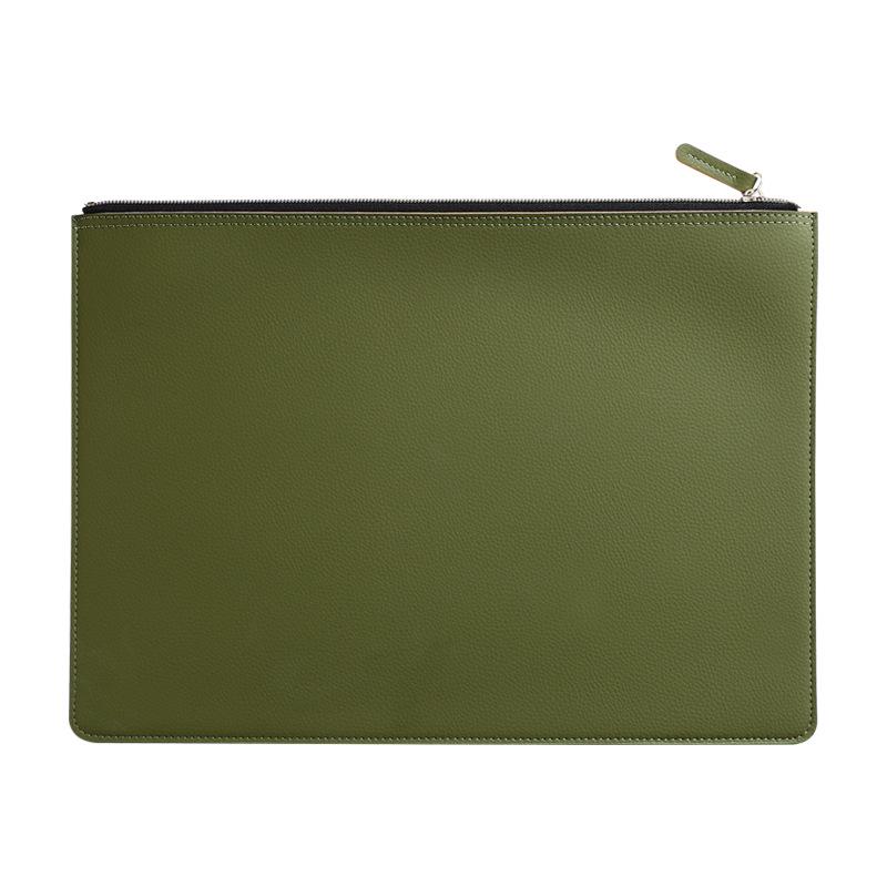 A4 Waterproof Leather Briefcase & Document Folder with PU Zipper