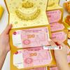 С Днем Рождения Красный Конверт 6 Отделений для Карт Торт Открытка на День Рождения Подсвечиваемый Музыкальный Красный Конверт 3D Счастливый Деньги Красный Конверт