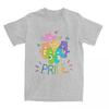 Rainbow Pride And Doodles Men Women's T Shirts Vintage Tees Short Sleeve Crewneck T-Shirt Cotton Plus Size Tops