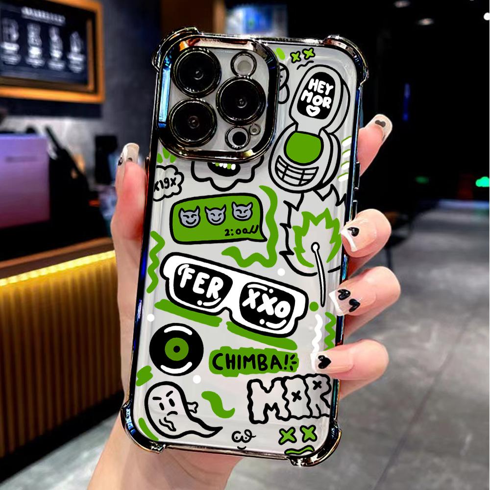 Feid Nitro Jam Ferxxo Plating Phone Case For Xiaomi Redmi A3 14C 13C 12C K50 A1 Note 14 13 12 11 10 9S Pro Plus 4G 5G Anti Fall