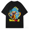 Dragon Ball Vintage Super Saiyan Blue Goku Print Tee pure Cotton 2026 Summer  T-Shirt Unisex High Quality Casual Streetwear