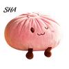 Soft Stuffed Food Cushion Cute Dumpling Plush Pillow, Funny Bun Animal Toy, PP Cotton Fluffy Filling Filled Decorative for Kids Room Sofa And