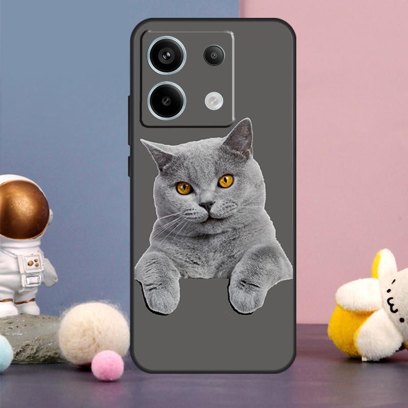 Чехол для телефона Xiaomi Redmi Note 13 9 10 11 12 14 15 Pro Plus Redmi 15 15C 14C 10C 12C 13C с изображением британской короткошерстной кошки