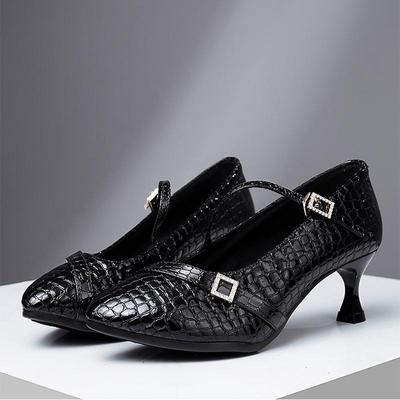 Туфли для латиноамериканских танцев женские взрослые на среднем каблуке туфли для танцев на высоком каблуке кожаные туфли для современных танцев на мягкой подошве туфли для танцев на балу