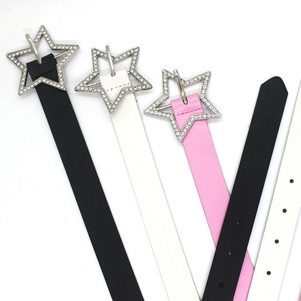 Широкий поясной ремень Y2k Поясной ремень со звездой Пряжка Ремень Женский поясной ремень Пояс-корсет Регулируемый пояс