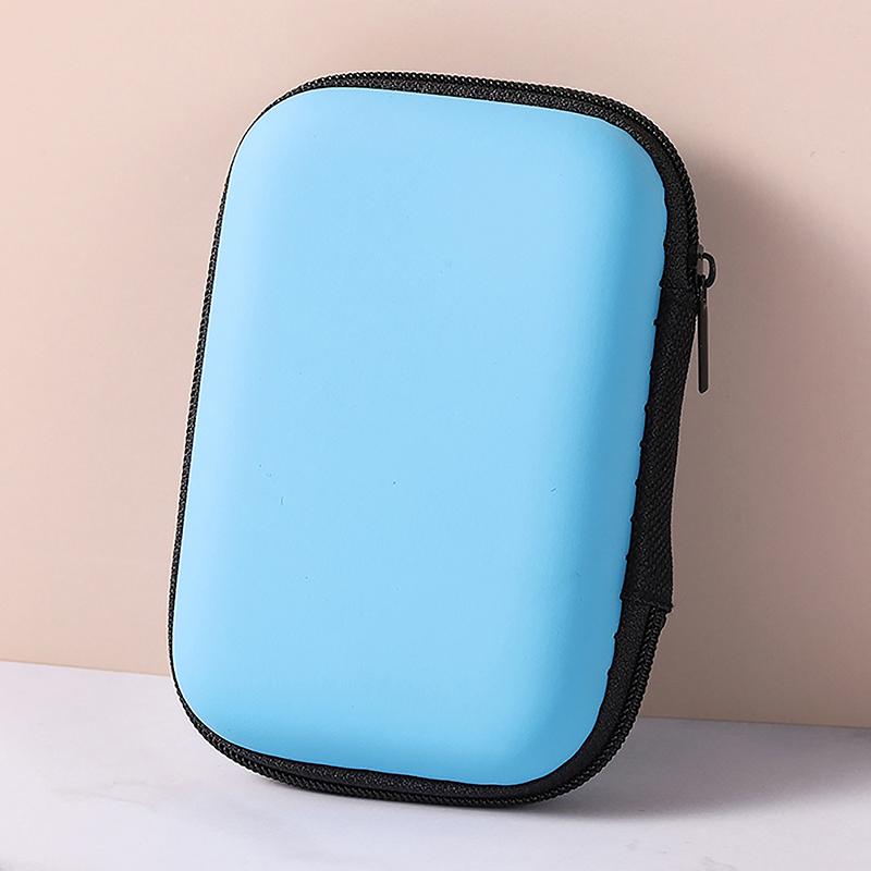 1 Piece Headphone Storage Box Silicone Earphone Data Cable U Disk Organizer Cute Coins Purse Case Bag Home Travel Business Trip