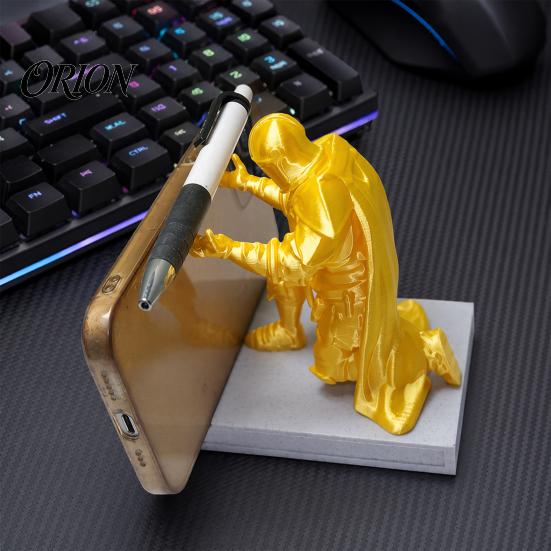 Секретный Стиль Настольный Аксессуар 3D Печатный Рыцарь Держатель для Ручек, Коленопреклоненная Подставка, Изысканная Премиум Качество Подставка для Демонстрации Лепная Статуя, Креативный Органайзер